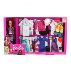 MATTEL Coffret Barbie métiers de rêve + 6 tenues