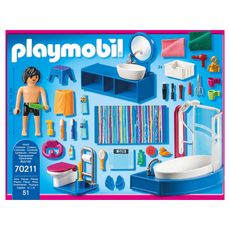 PLAYMOBIL 70211 - Dollhouse - Salle de bain avec baignoire