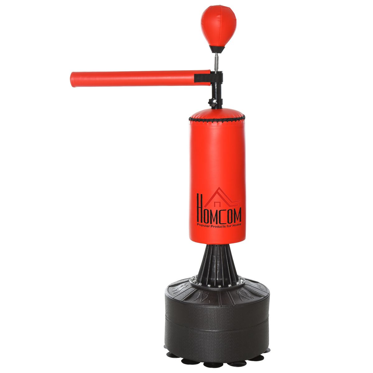 HOMCOM Sac de frappe boxe autoportant punching ball brunier 3 en 1