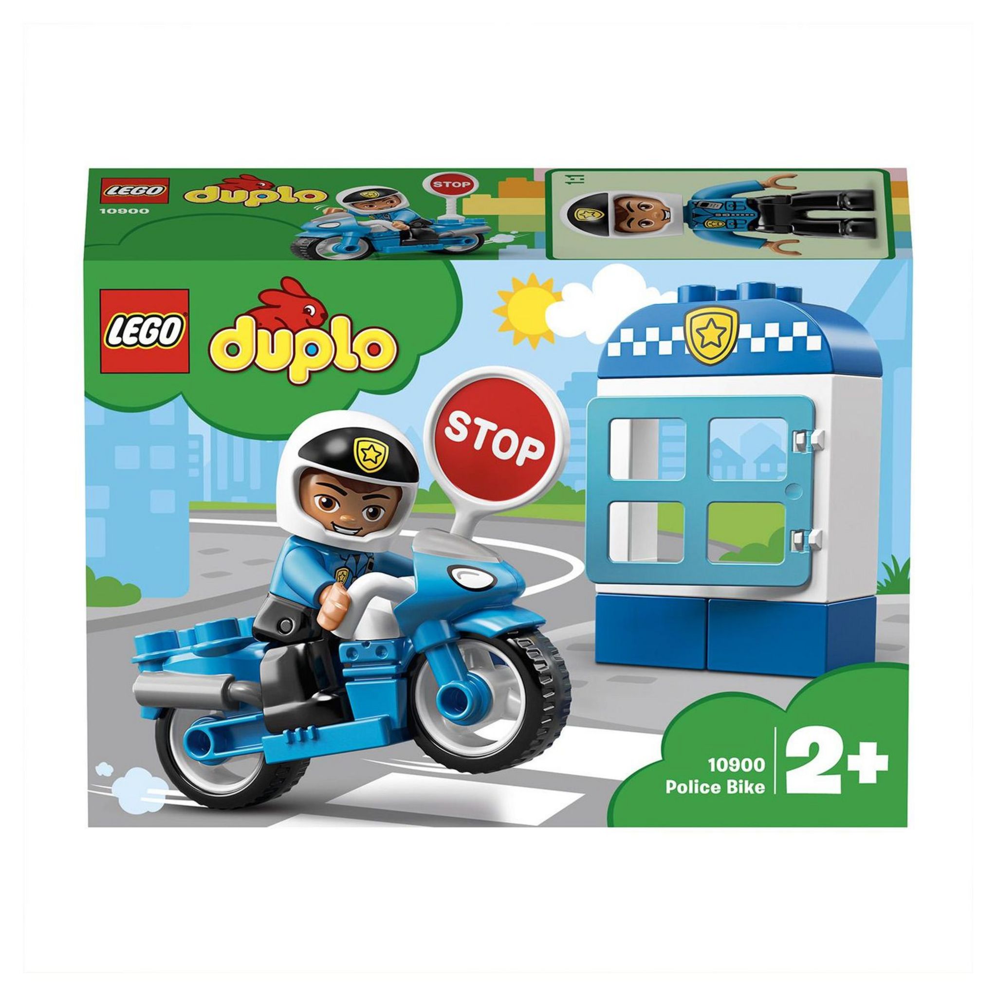 LEGO 10967 DUPLO La Moto De Police, Jouet Pour les Enfants de 2 Ans et