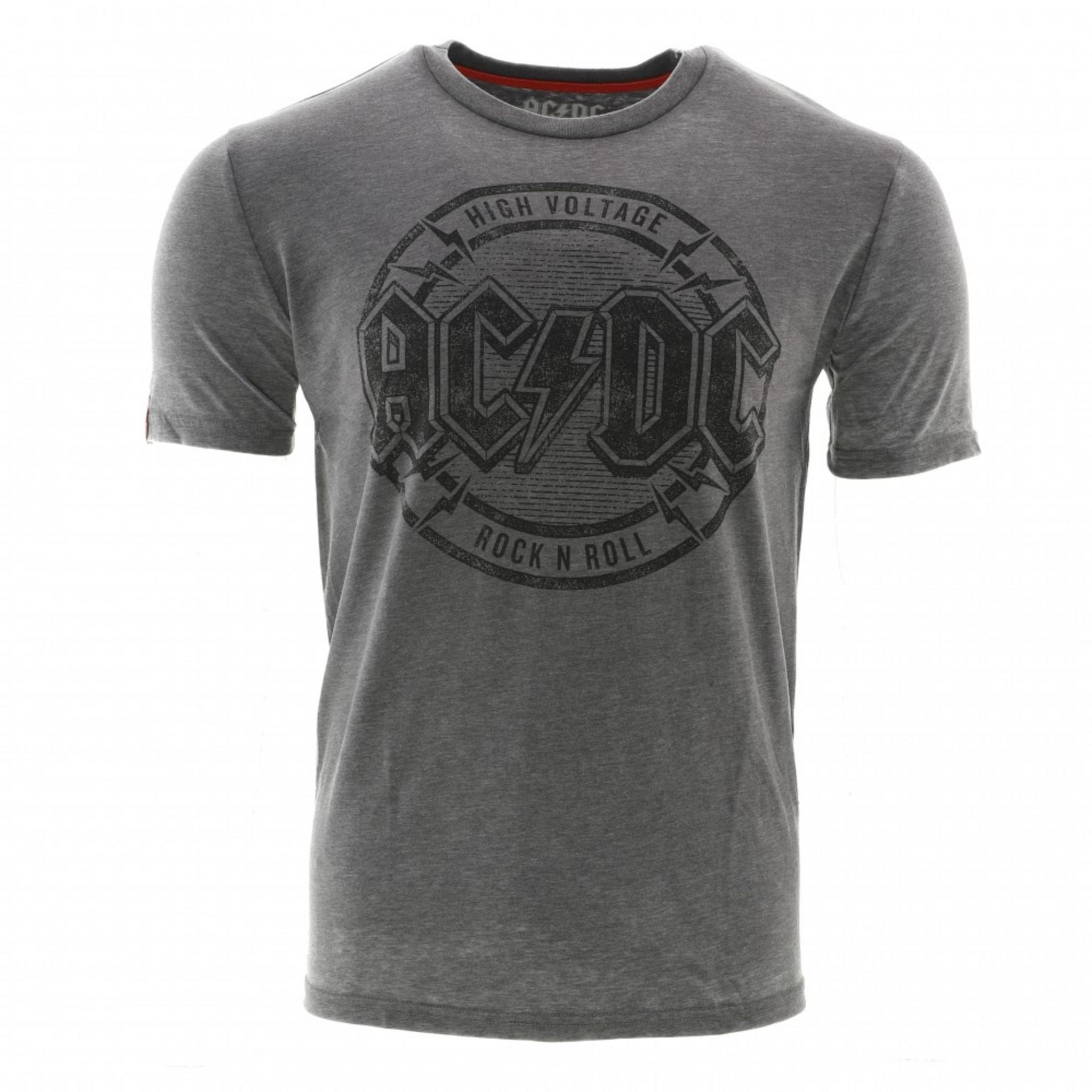 AC DC T shirt Gris Homme Vintage Tee pas cher Auchan.fr