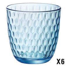 BORMIOLI ROCCO Set de 6 verres à eau SLOT ACQUA Bleu 29 cl