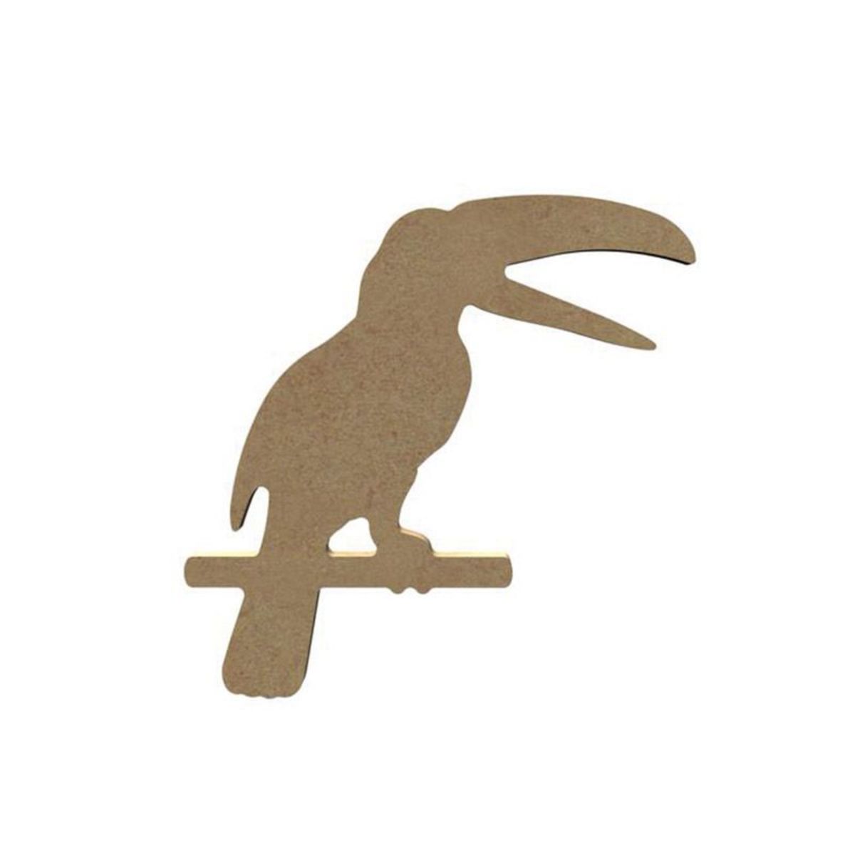  Toucan en bois MDF à décorer - 15 cm