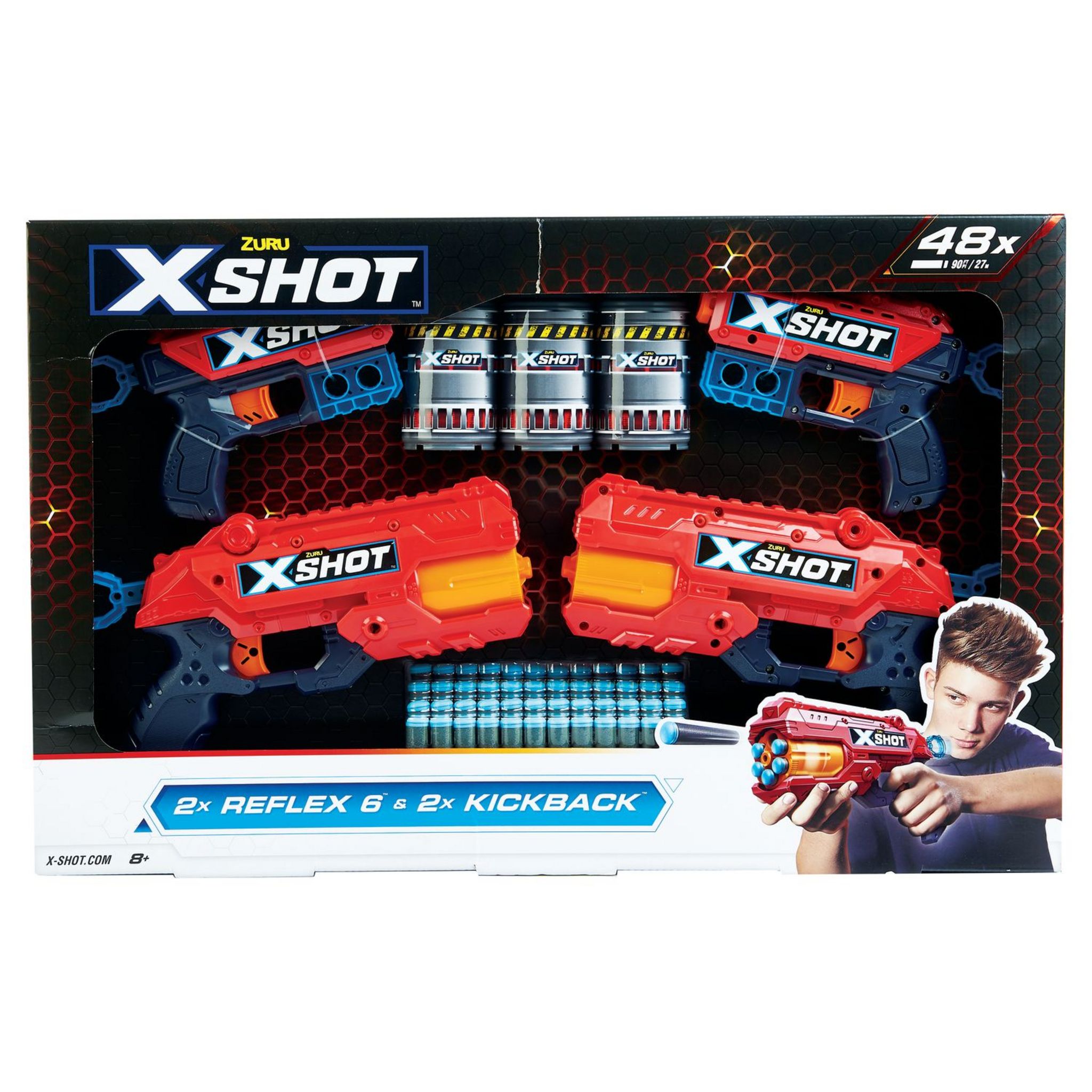 Pack de 4 Pistolets XShot Skins ZURU - Dès 8 ans 