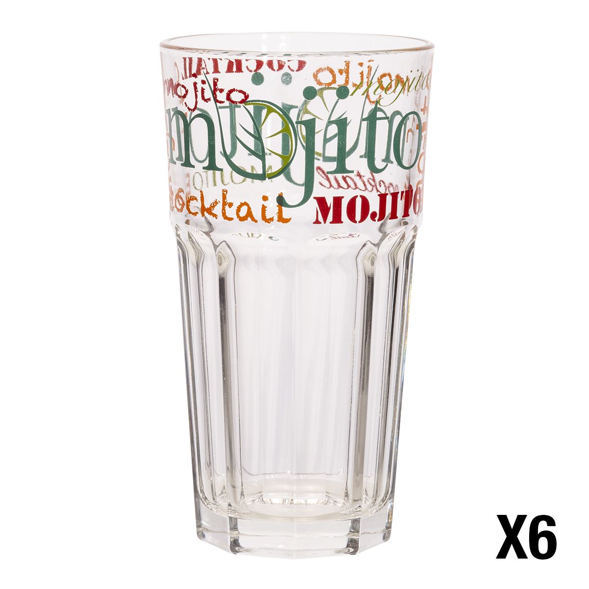 BORGONOVO Lot de 6 verres MOJITO BAR pas cher 