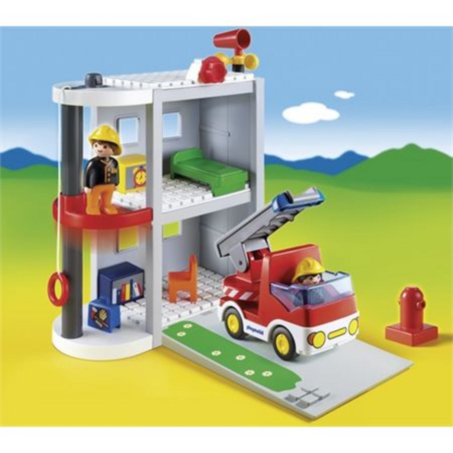 PLAYMOBIL 6777 Caserne de pompiers pas cher 