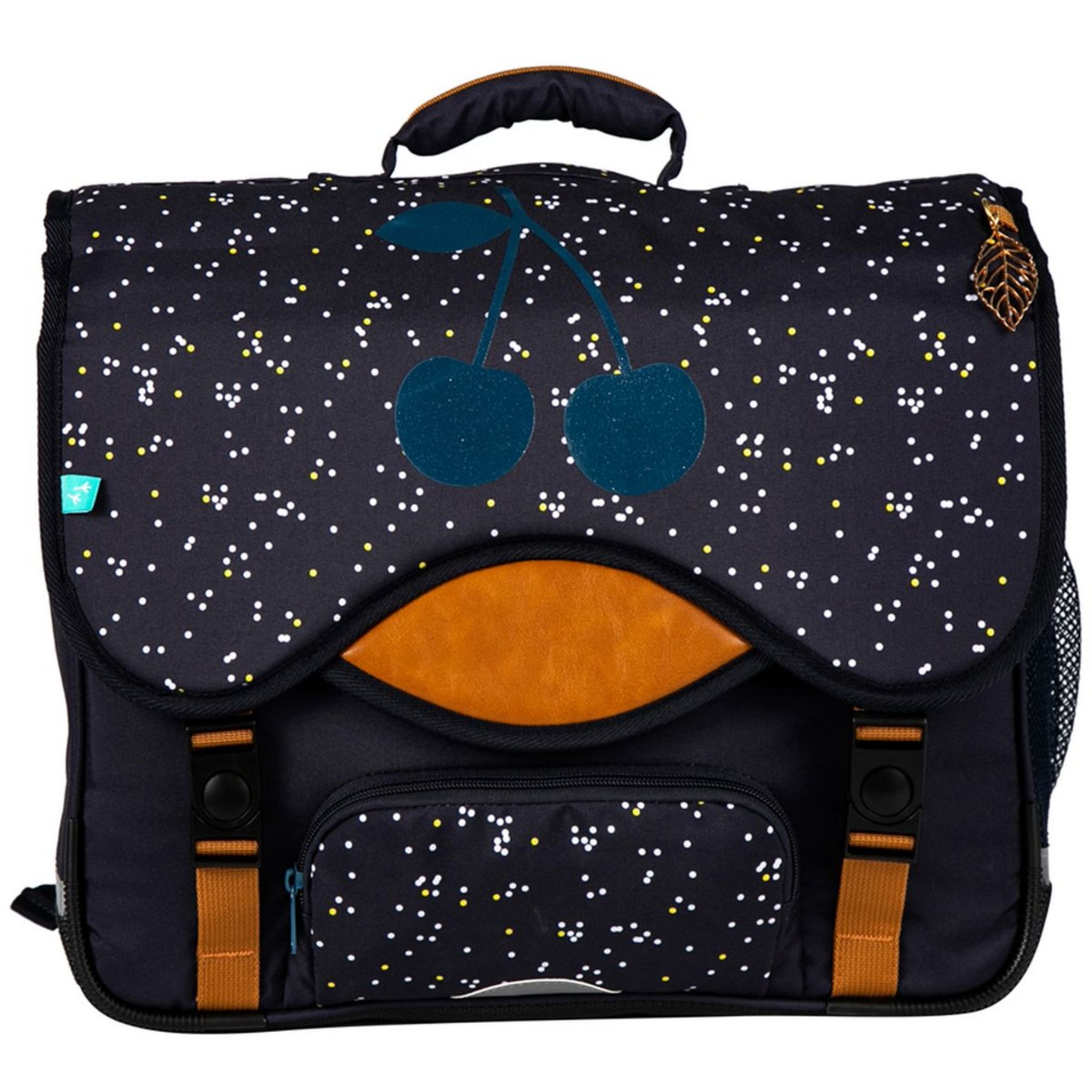 AUCHAN Cartable 41 cm CM1 CM2 noir Simply Dots pas cher Auchan