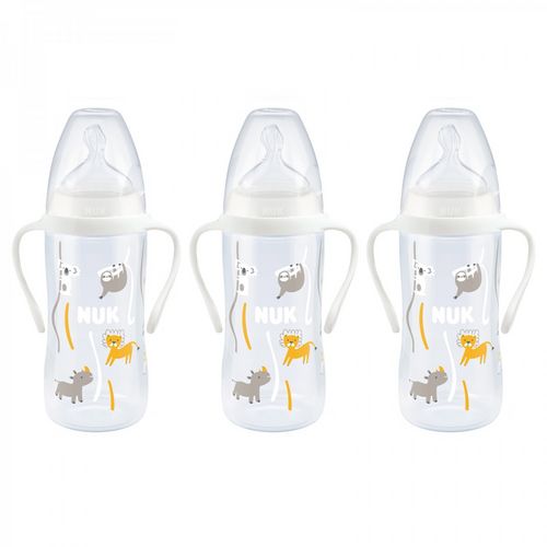 NUK Lot de 3 biberons col large Serenity+ TC Verre 120ml 0-6M