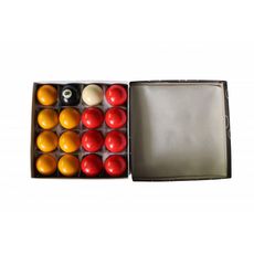 Set de 16 Boules de Billard Anglais en résine 2  (50,8mm) 7 boules jaunes, 7 boules rouges, 1 blanche et 1 noire
