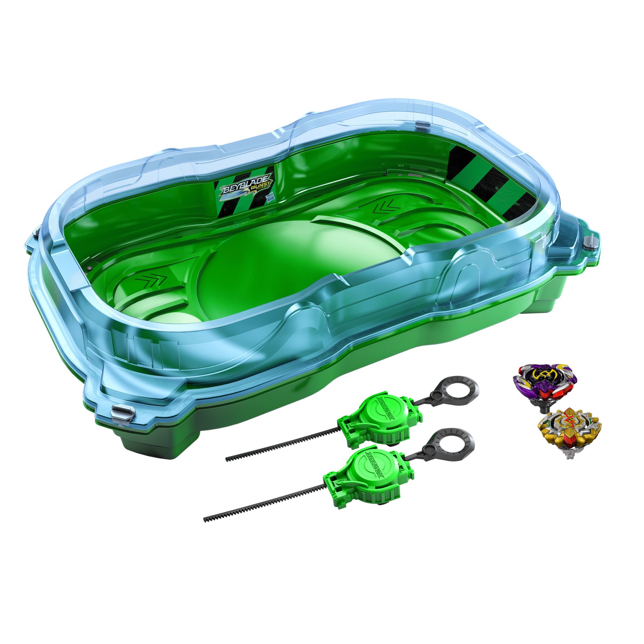 Beyblade - Arene Set de Combat Choc Ultime et Toupies Beyblade Burst  Slingshock - 2 Lanceurs: .fr: Jeux et Jouets