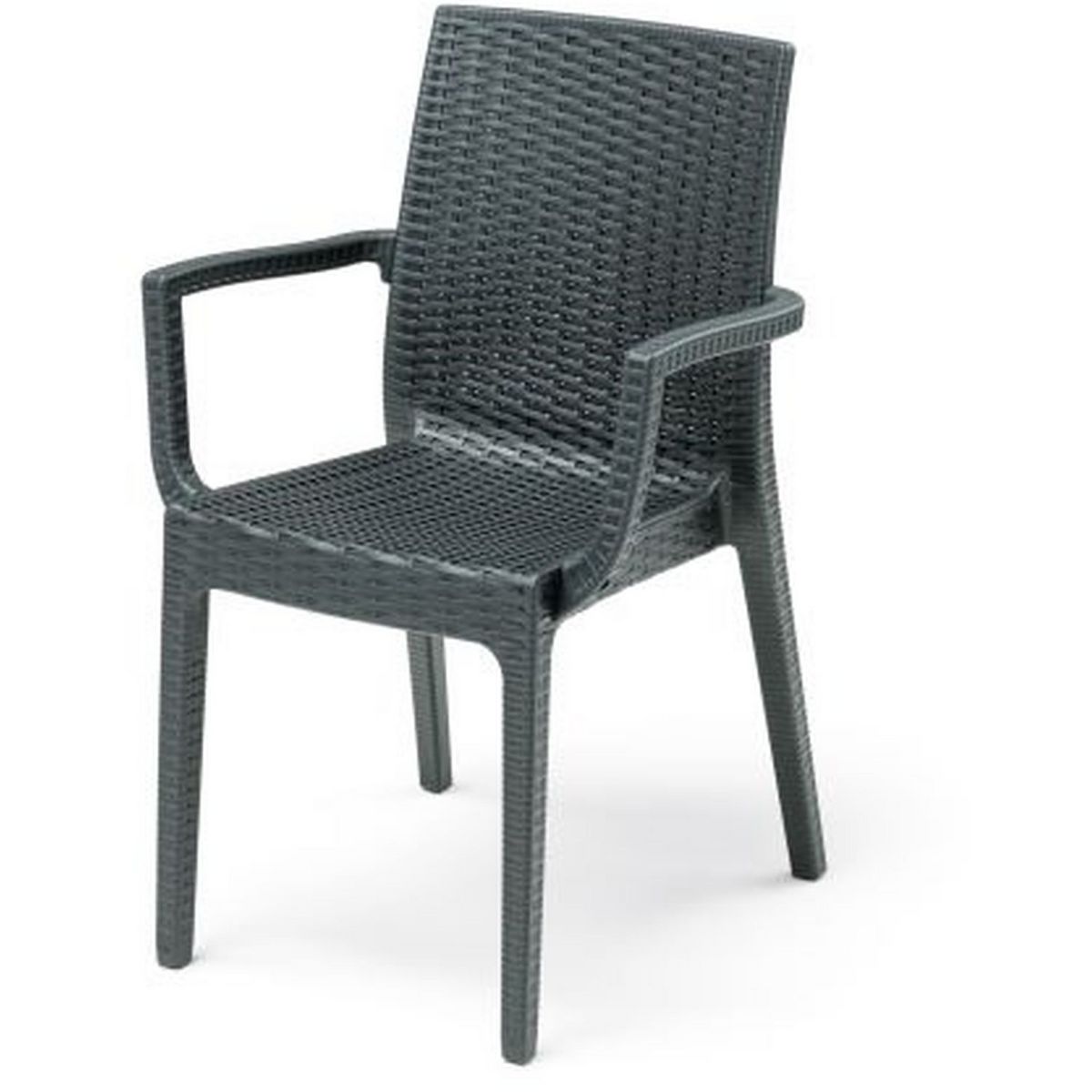 Fauteuil empilable DAFNE gris anthracite
