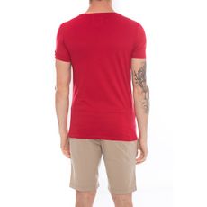 t-shirt col rond en coton namaska (Rouge)
