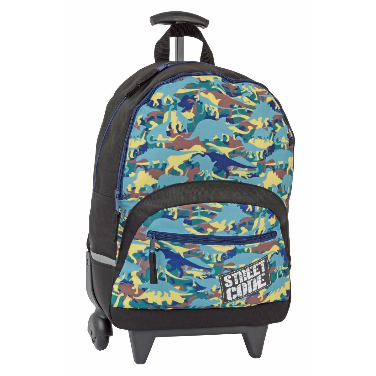 Street Code Cartable roulettes camouflage dinosaures pas cher