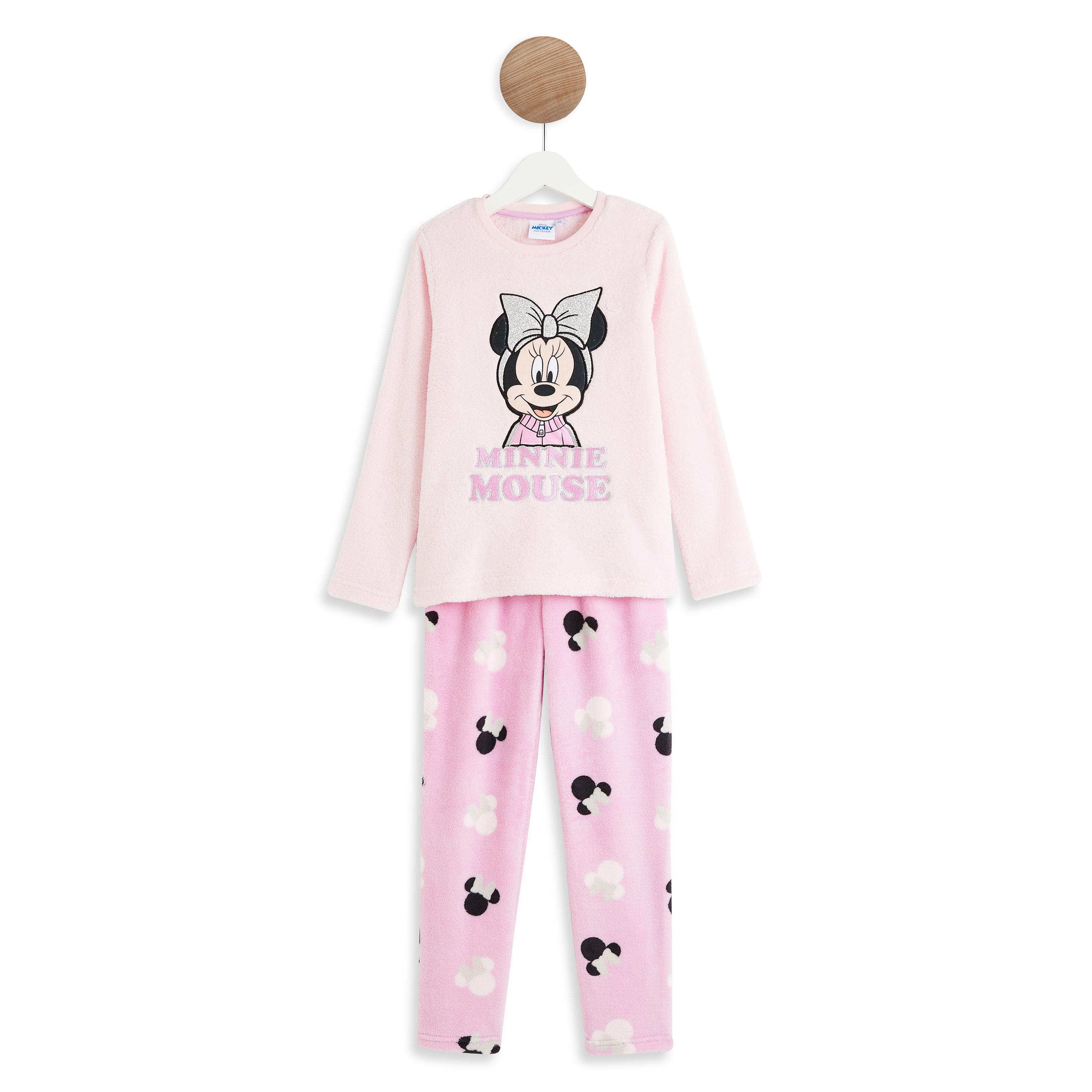 INEXTENSO Pyjama 2 pièces maille peluche fille Minnie Disney
