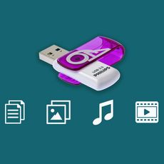 Philips Cle USB 3.0 Vivid 64 Go Blanc et violet