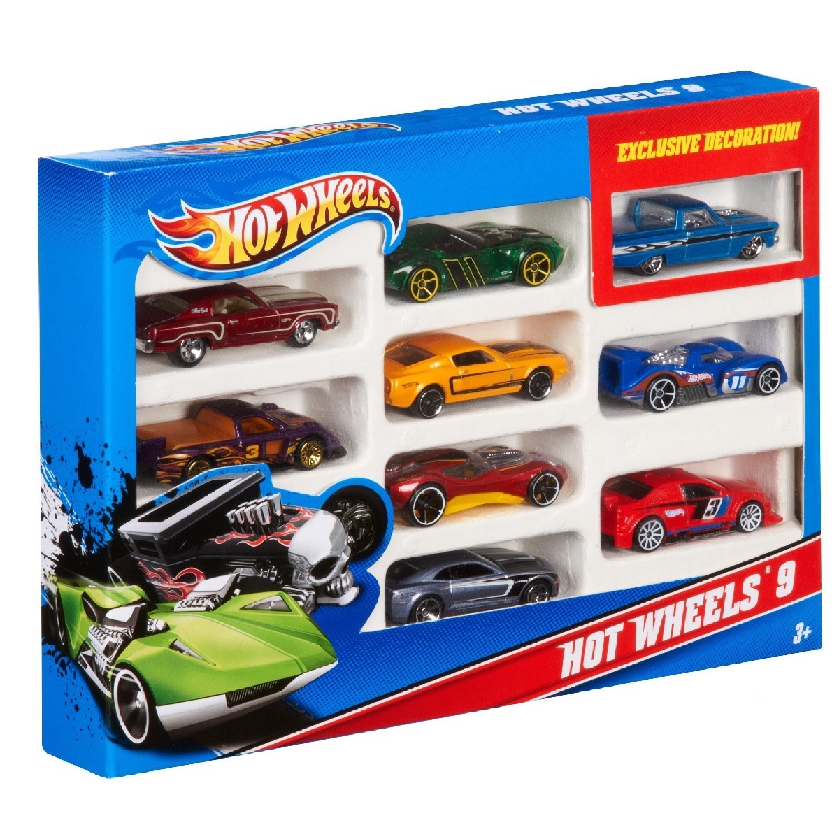 MATTEL Coffret 10 Voitures Hot Wheels pas cher 