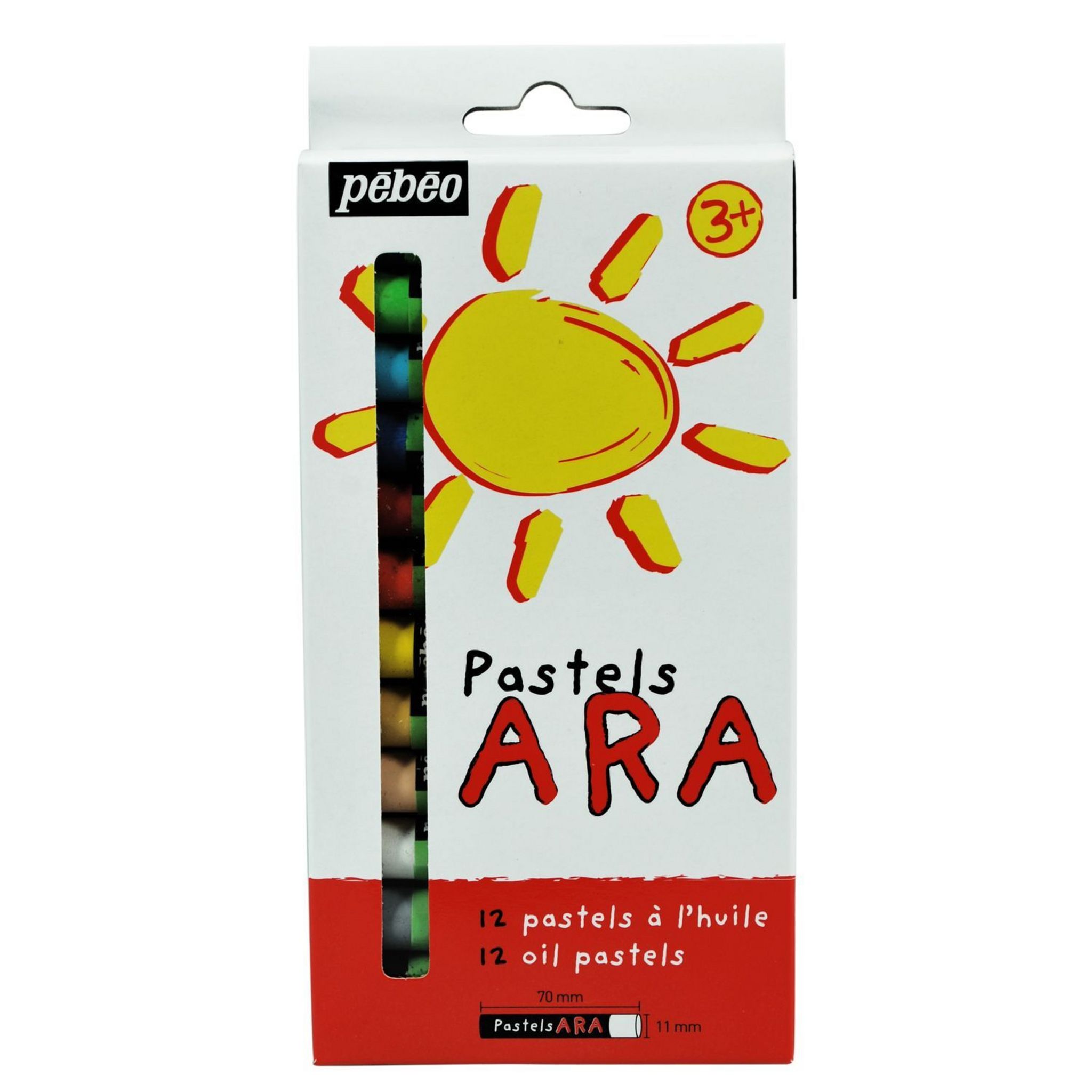 AUCHAN Boîte de 12 crayons pastels à l'huile pas cher 