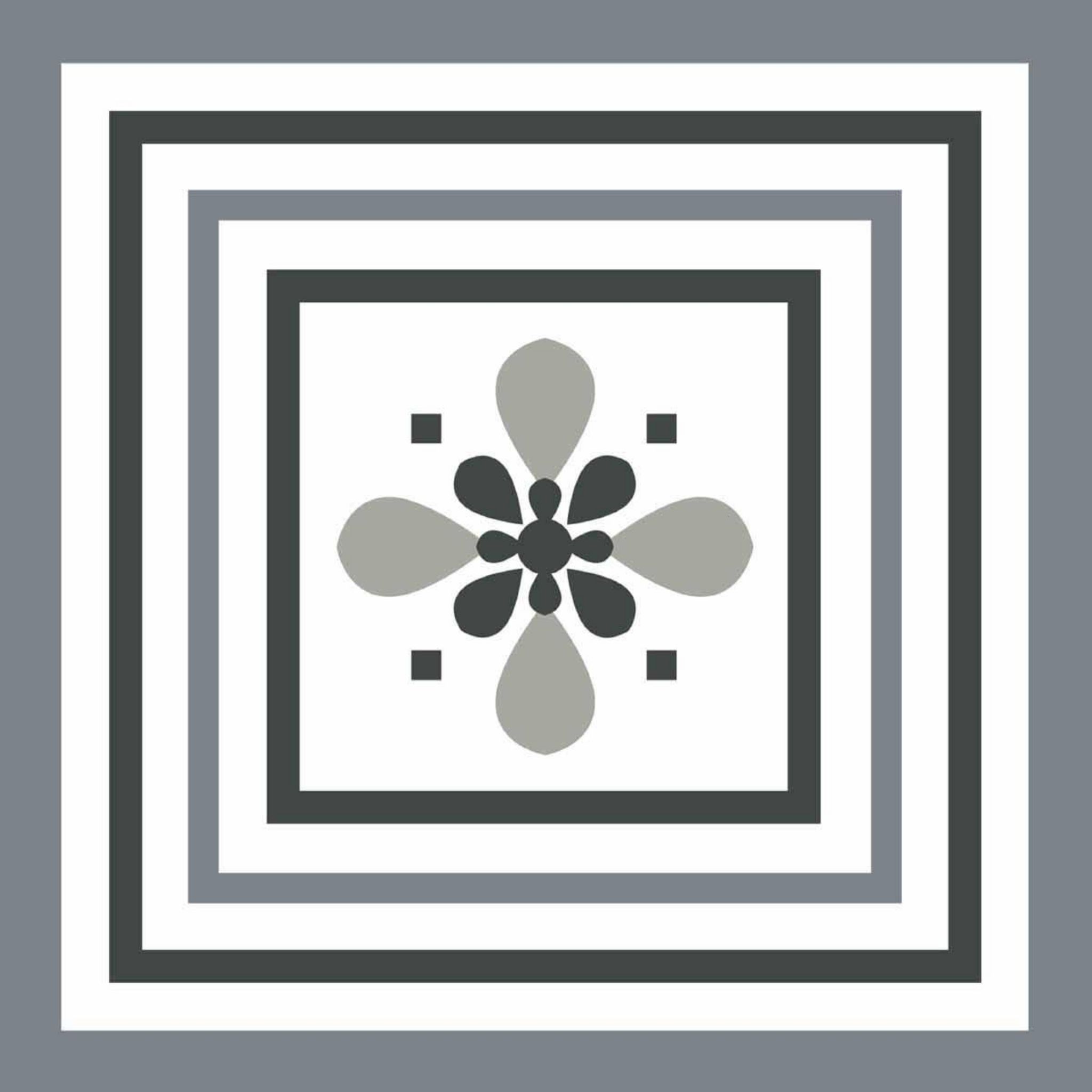 Stickers carrelage 15 x 15 cm - Fleur de Lys Graphique pas cher 