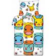 pokemon pokemon team - parure de lit coton enfant pikachu - housse de couette 140x200 cm une taie
