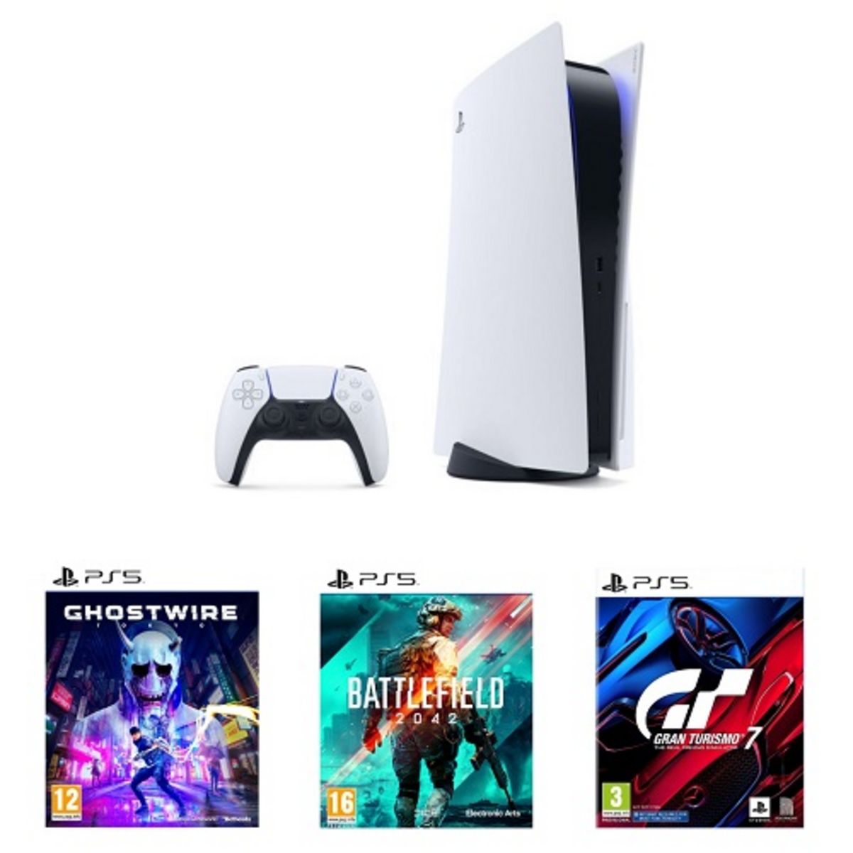 Console PS5 Edition Standard + Ghostwire Tokyo PS5 + Battlefield 