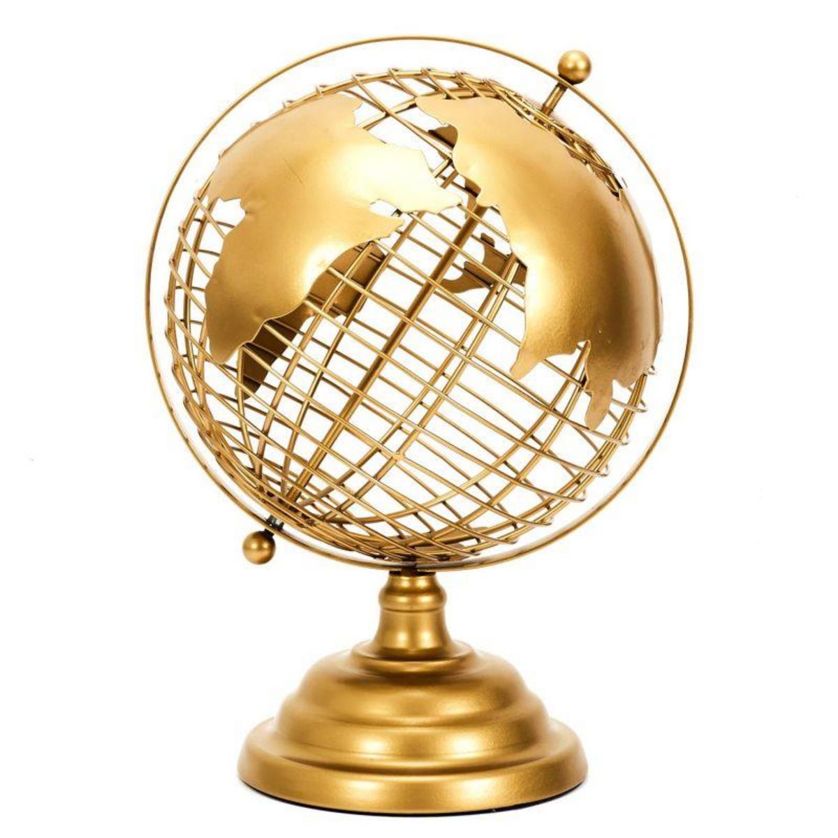 Paris Prix Globe Terrestre en Métal Déco  Monde  28cm Or