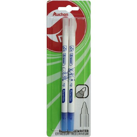 Lot de 2 stylos effaceurs réécriveurs pointe ogive