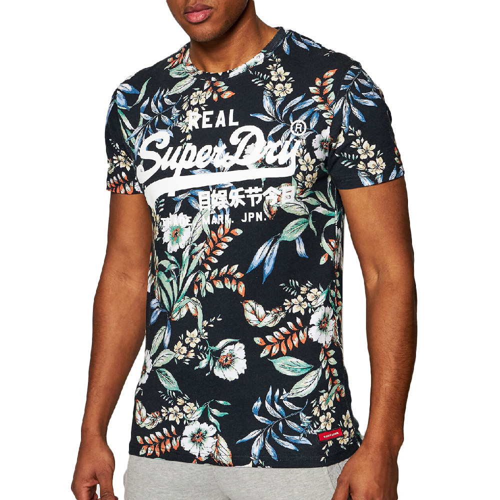 SUPERDRY T shirt Noir Homme Superdry VL AOP pas cher Auchan