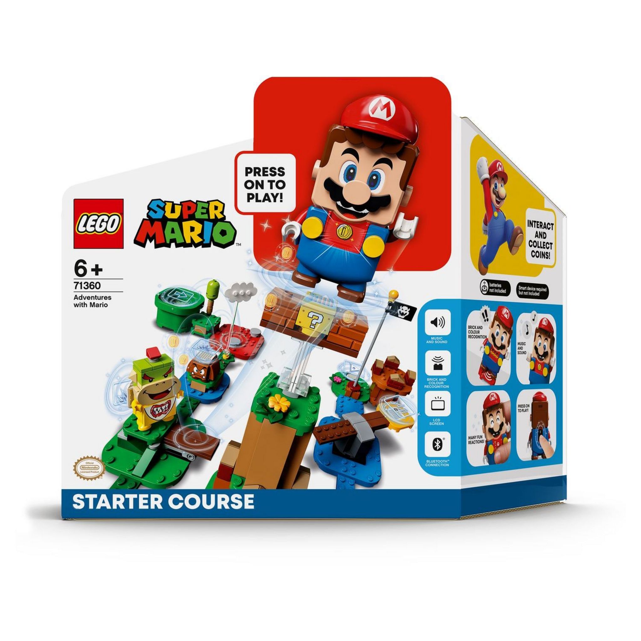 LEGO Super Mario 71360 - Pack de démarrage Les Aventures de Mario, Jouet  interactif, Jeu de Construction Incluant la Figurine pas cher 