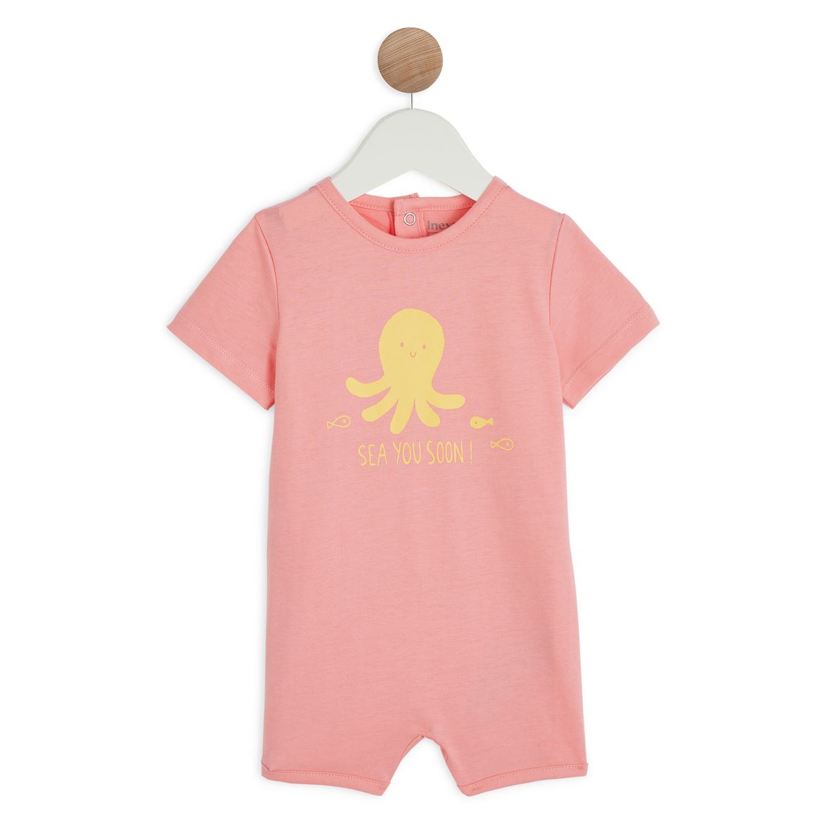 INEXTENSO Combinaison courte jersey pieuvre bébé fille