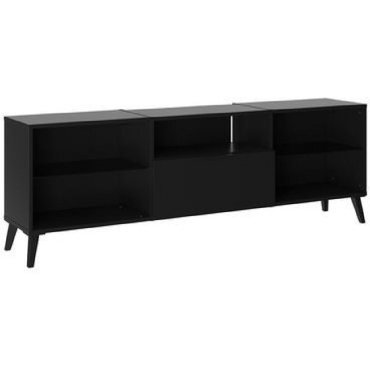 Meuble TV 1 tiroir 5 niches de rangement L153cm 