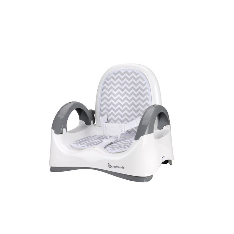 Badabulle Rehausseur De Chaise Confort Evolutif Gris Blanc Pas Cher A Prix Auchan