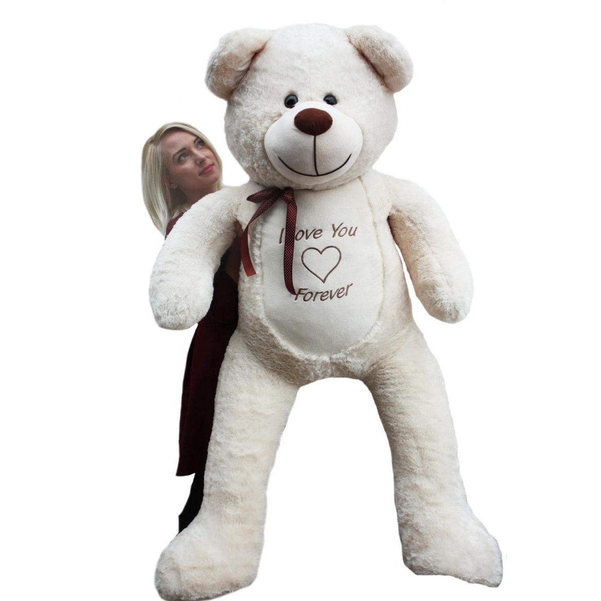 Ours en peluche g ant avec broderie Teddy Bear 165cm pas cher