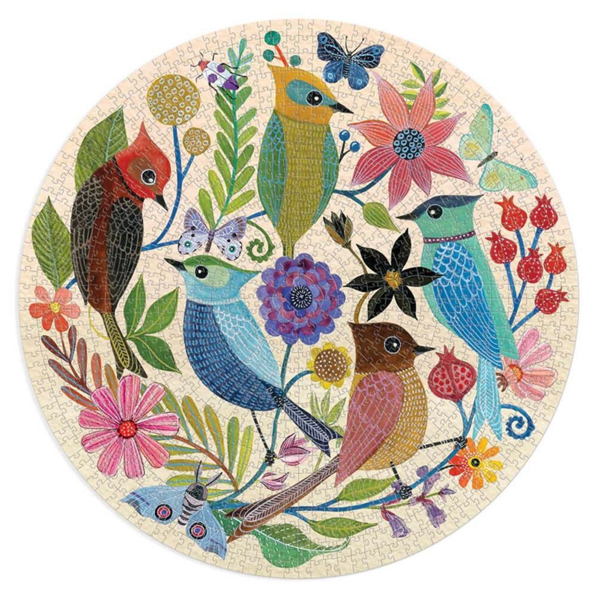 Puzzle rond 1000 pièces : Cercle des amis oiseaux pas cher 