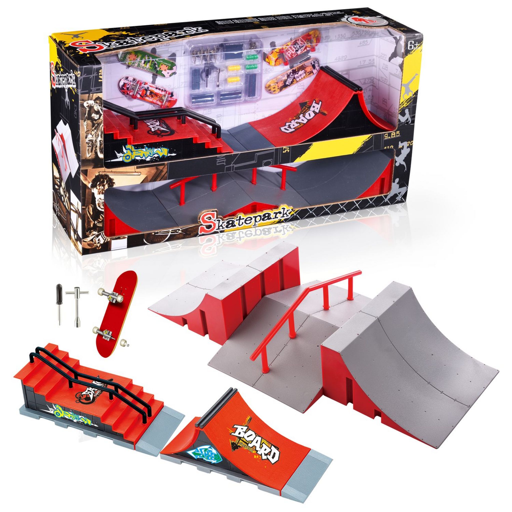 Coffret cadeau Géant Skatepark 2 rampes - 6303501005 pas cher