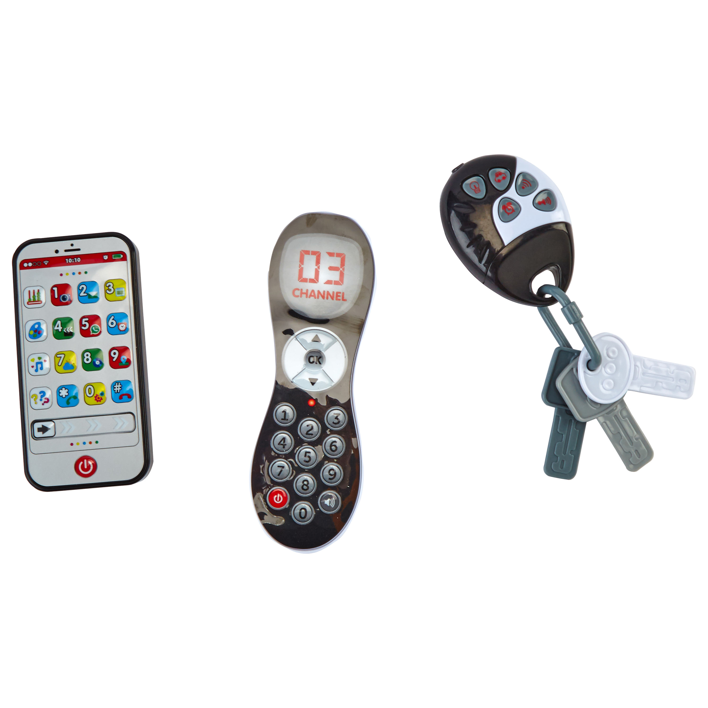 KURIO 3 télécommande Authentique, téléphone Portable et clé de Voiture, kit  de Jeu Technique pour Enfants, I0889, Trio : : High-Tech