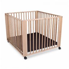 Parc Bois Pliant Webaby Hetre Vernis Naturel Pas Cher A Prix Auchan