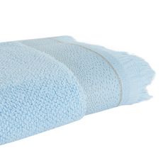 ACTUEL Drap de bain uni en pur coton qualité Zéro Twist 500 g/m² (Bleu)