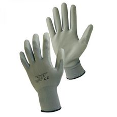 Paire de gants de protection pro précision en polyester enduit de polyuréthane (Gris)