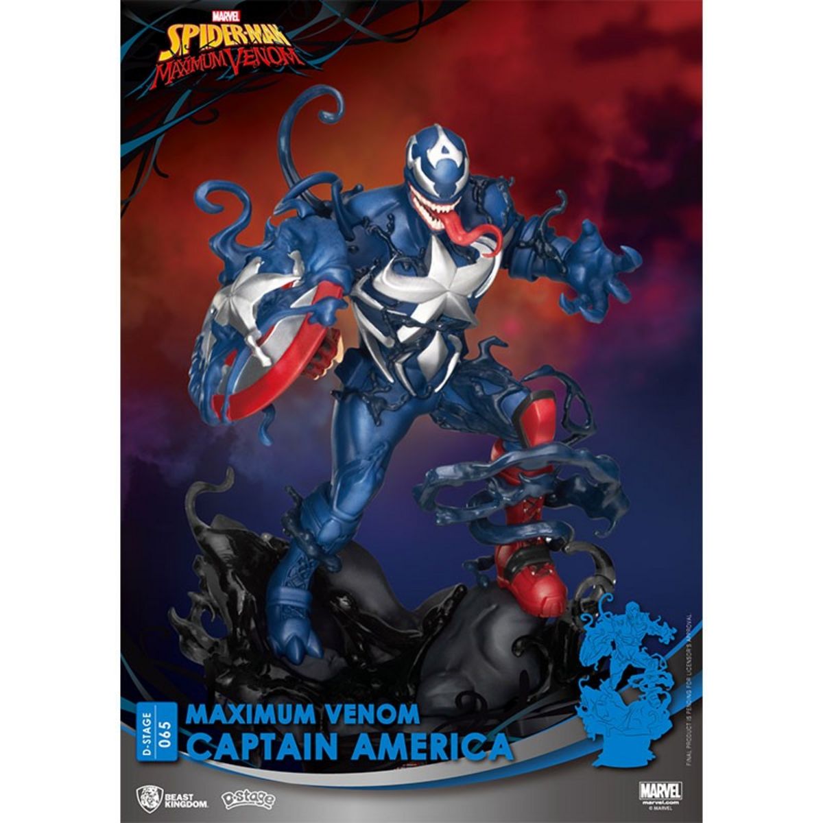 Abysse corp Figurine D-Stage Maximum Venom Captain America Marvel