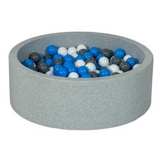  Piscine à balles Aire de jeu + 300 balles blanc, bleu, gris