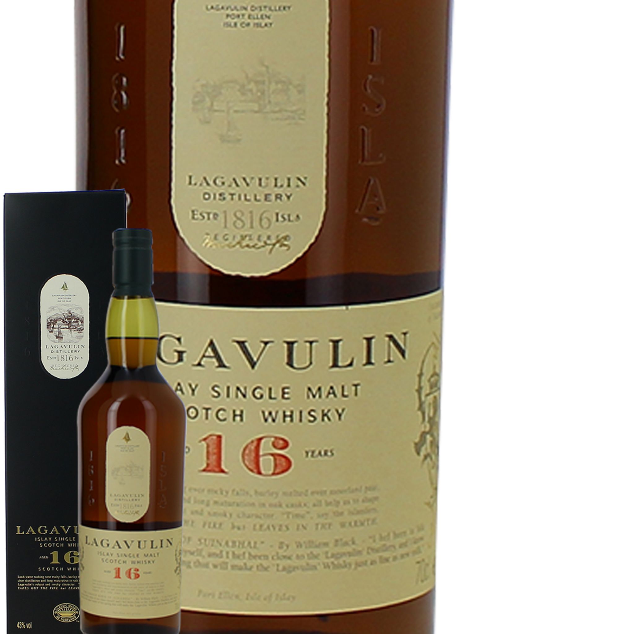 Lagavulin Whisky Lagavulin 16 ans avec étui 43% pas cher 