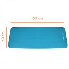 VIVEZEN Tapis de yoga, de gym, d'exercices 180 x 60 x 1,2 cm + sac de transport (Bleu)