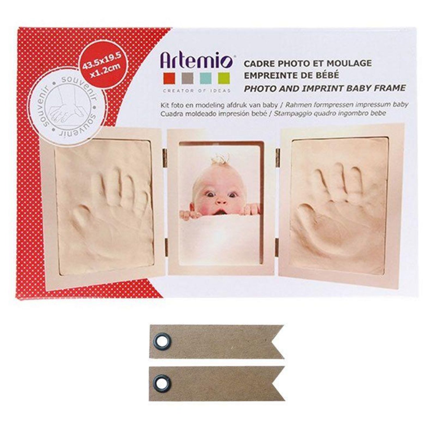 Moulage des mains et des pieds de bébé, kit de moulage de bricolage,  empreinte de pas