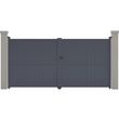 Portail aluminium  Maurice  - 349.5 x 155.9 cm - Gris