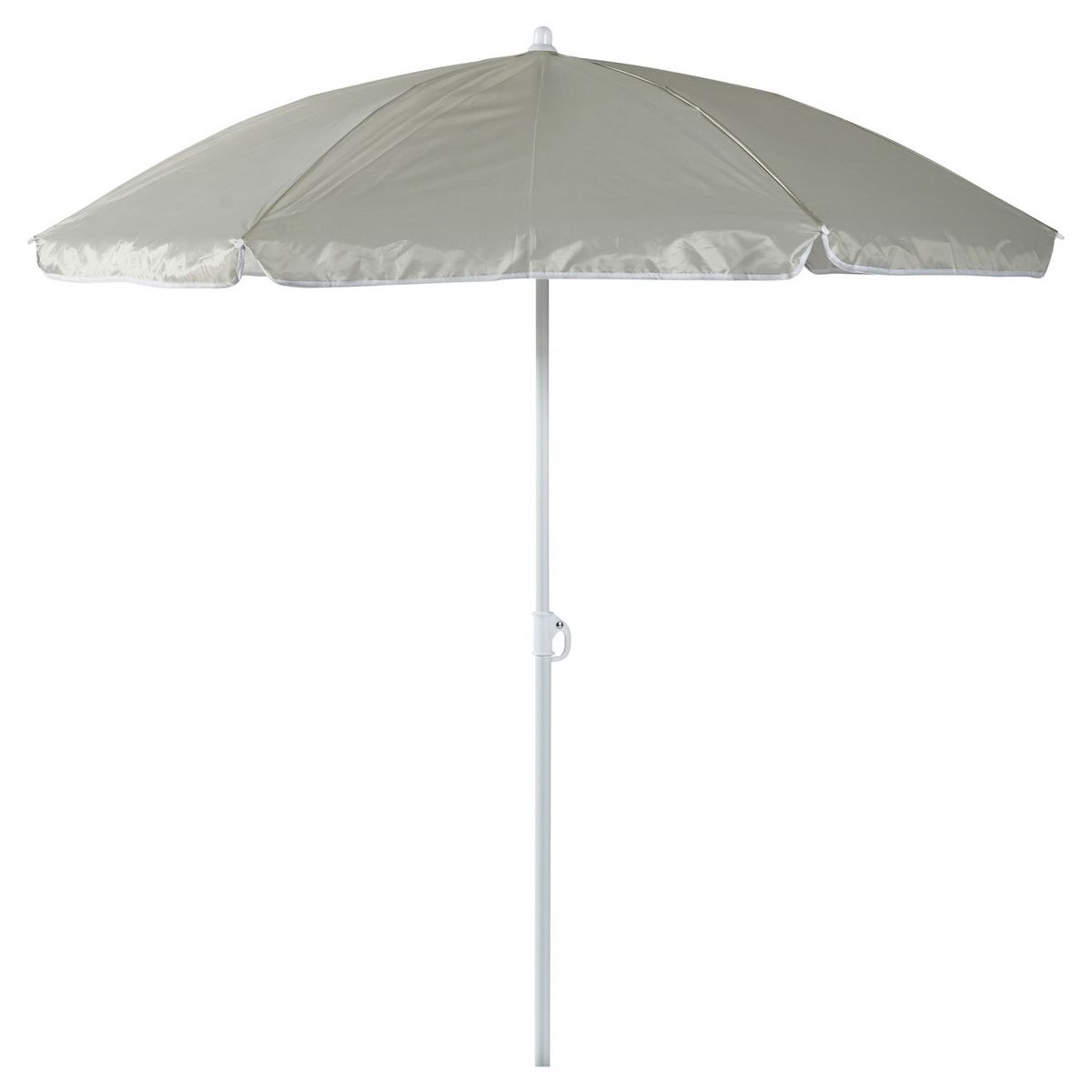 GARDENSTAR Parasol de plage en acier et toile polyester gris  avec son sac