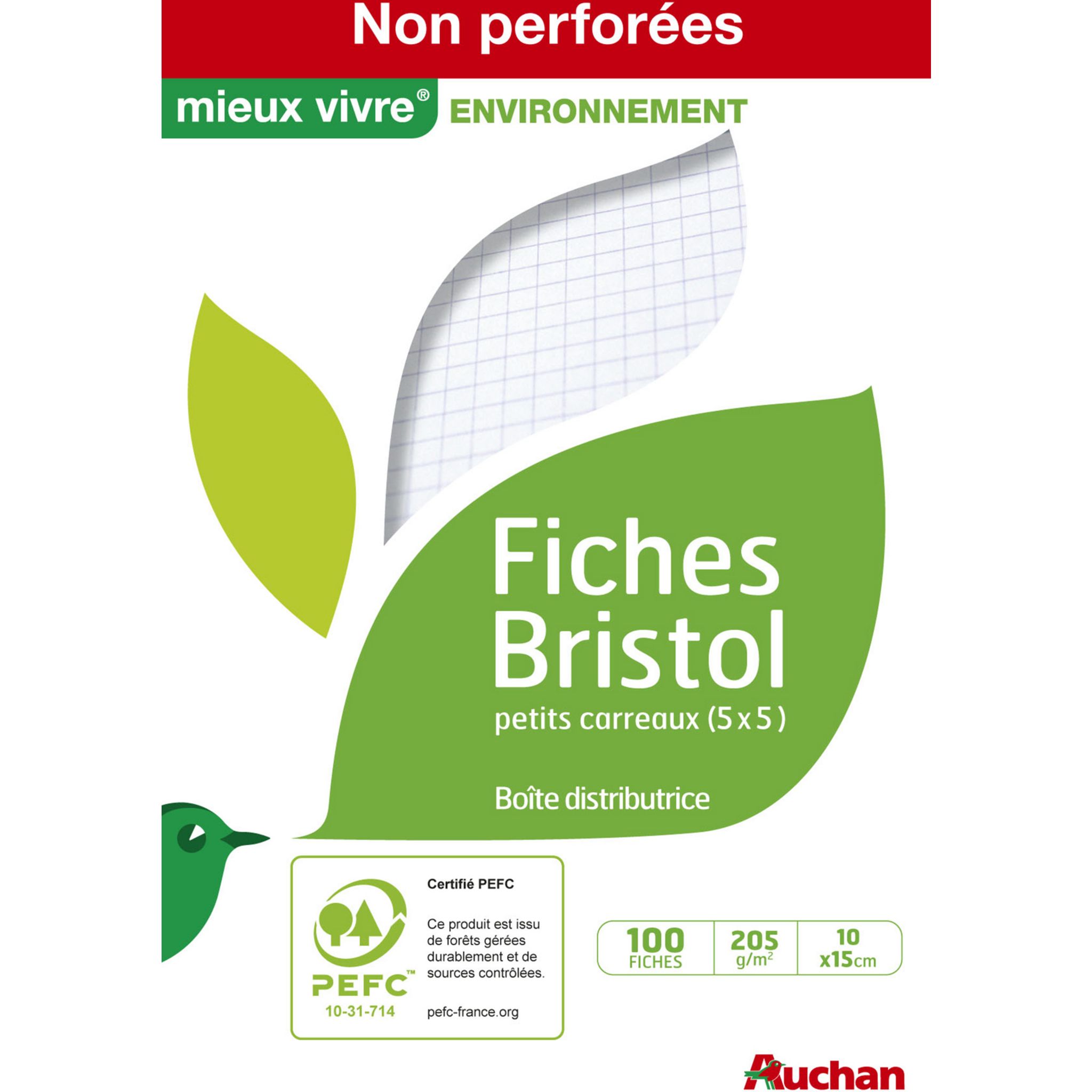 100 Fiches bristol A6 10x15cm perforées blanc petits carreaux 5x5 : Chez  Rentreediscount Fournitures scolaires