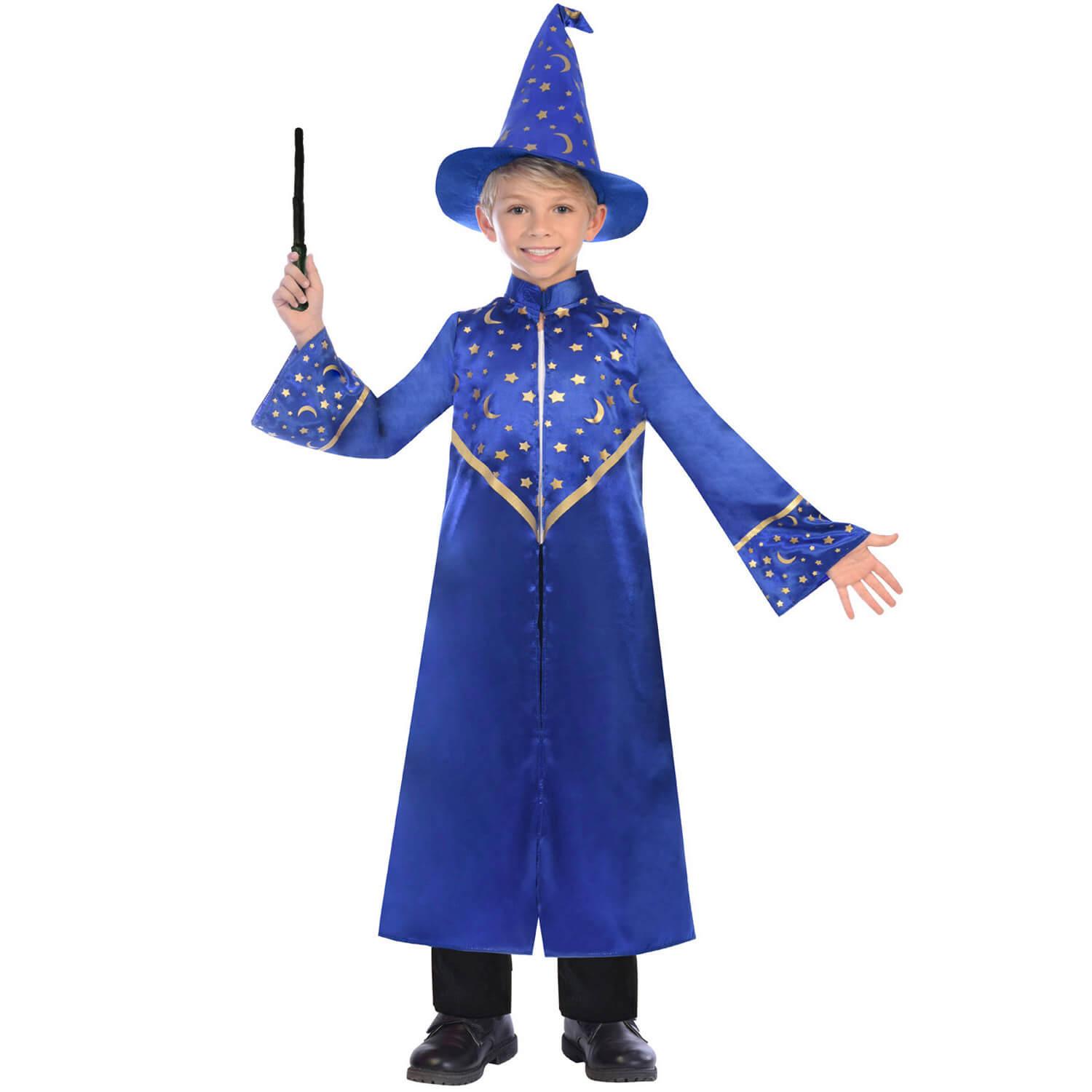 URAQT Deguisement Sorcier per Enfant, Costume de Magicien, Ensemble