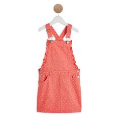 IN EXTENSO Robe salopette twill fille (Rose corail)
