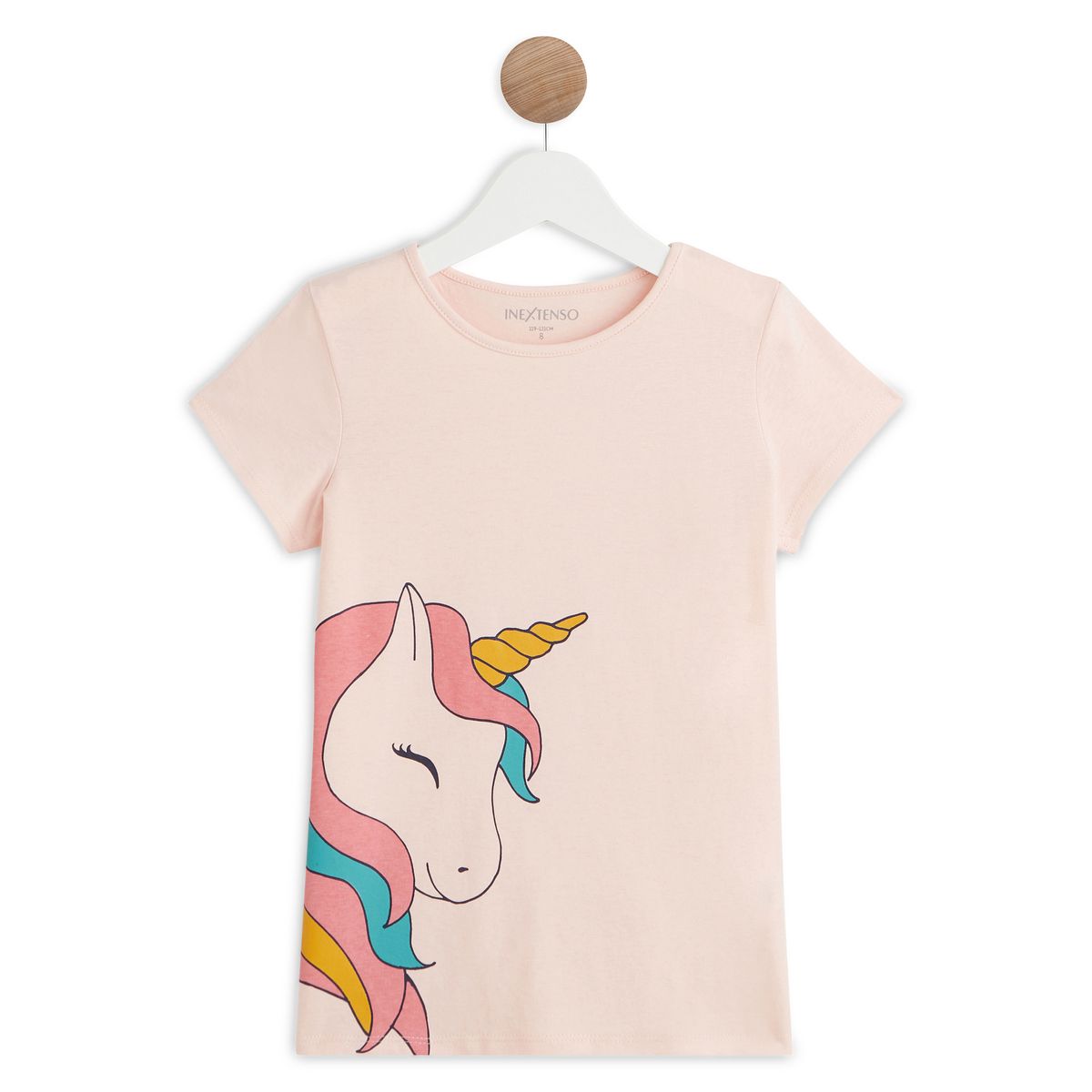 T-Shirt enfant fille Licorne été blanc