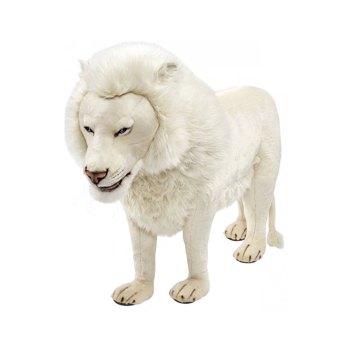 Peluche lion shop blanc